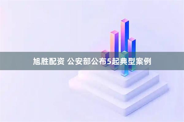 旭胜配资 公安部公布5起典型案例