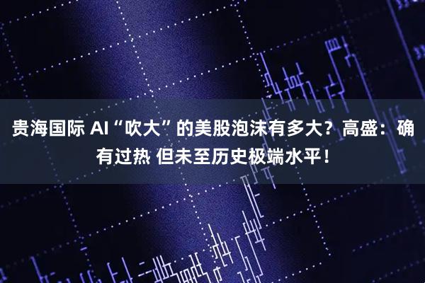 贵海国际 AI“吹大”的美股泡沫有多大？高盛：确有过热 但未至历史极端水平！